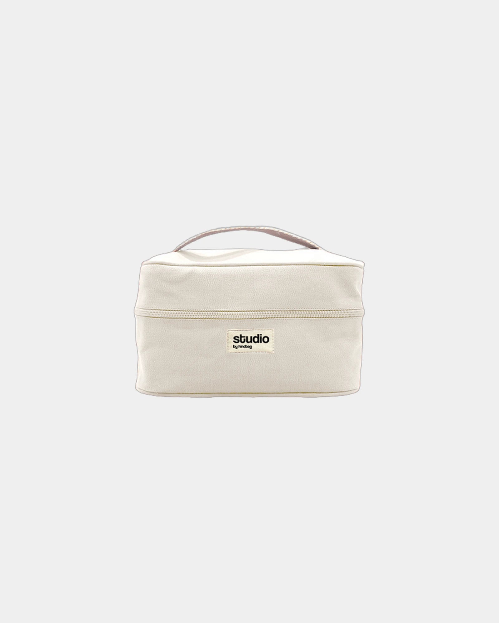 Etui van biologisch GOTS-katoen Hindbag Vanity Lina te personaliseren - Ecru